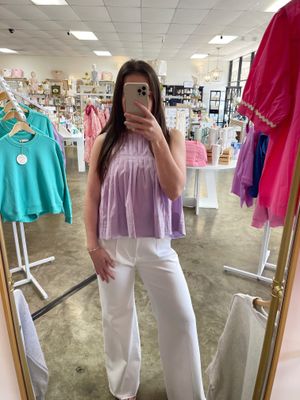 LAVENDER SLEEVELESS TOP