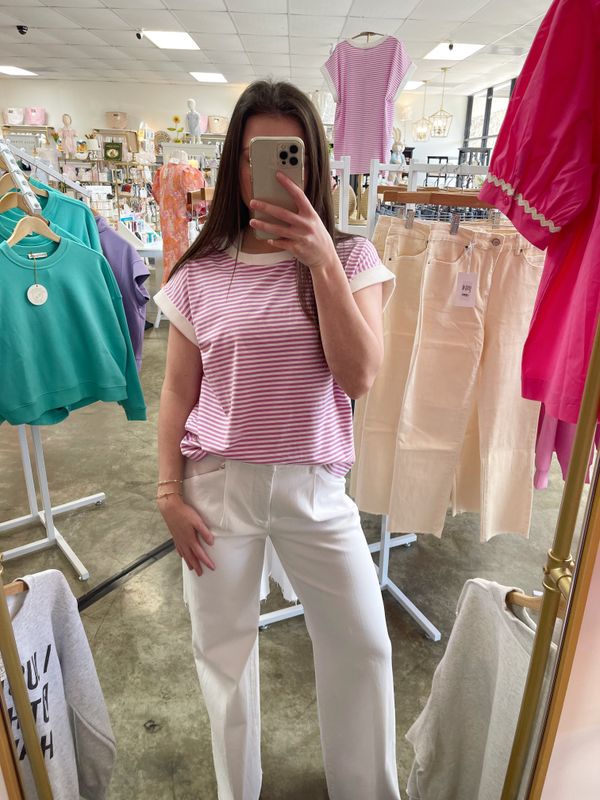 STRIPE TRIM TOP