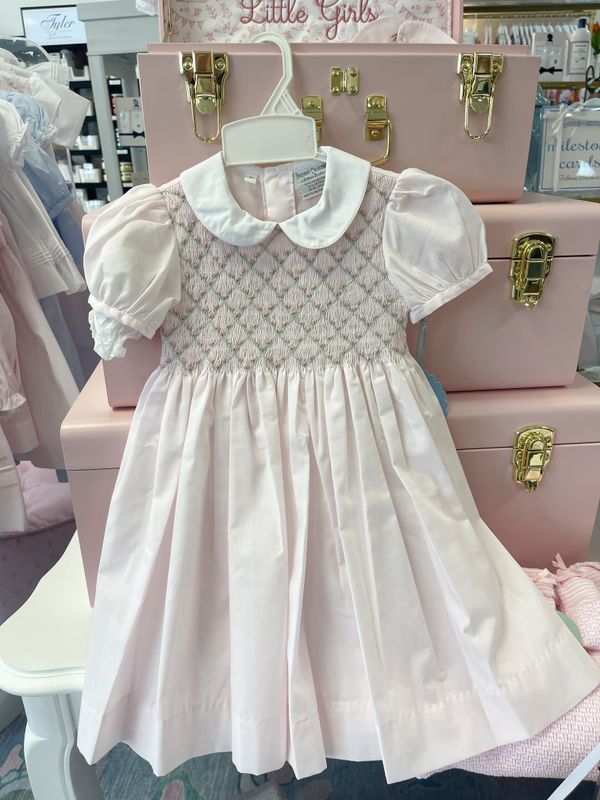 ROSEBUD DIAMOND SMOCKED DRESS