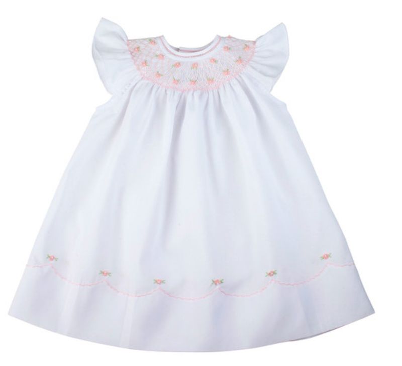 Pearl Flower Fly Sleeve Bishop Dress