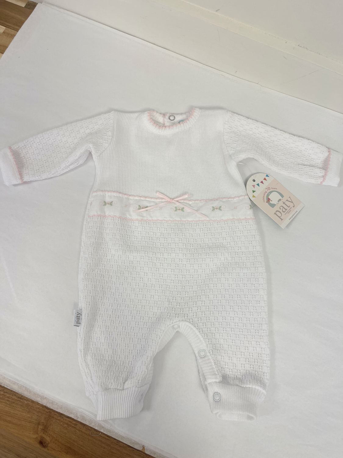SWISS FLORAL ROMPER NB 5-10LBS