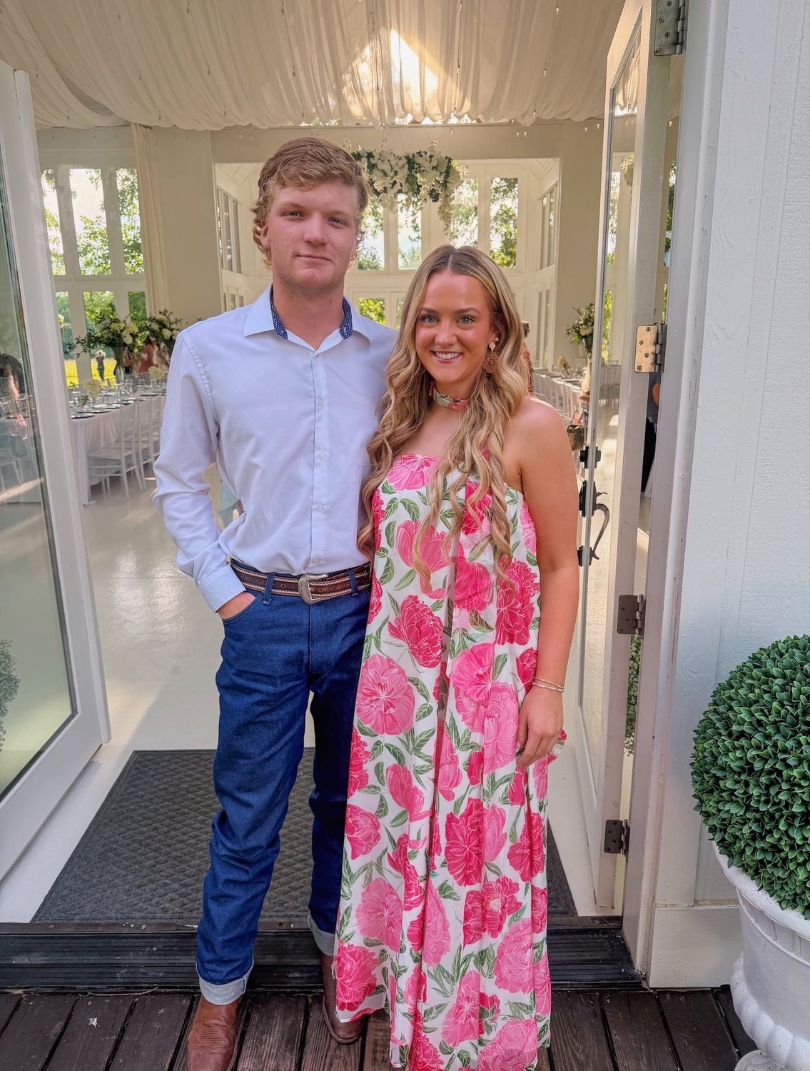 STRAPLESS FLORAL MAXI DRESS with CONVERTIBLE SCARF