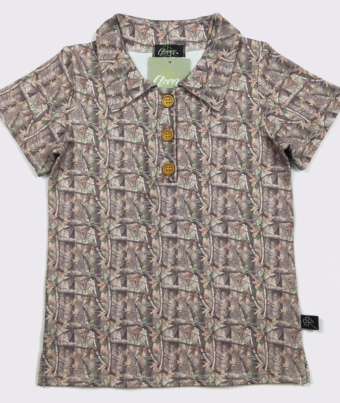 WOODY CAMO BOY COLLAR SHIRT