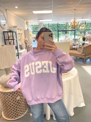 JESUS EMBROIDERED SWEATSHIRT