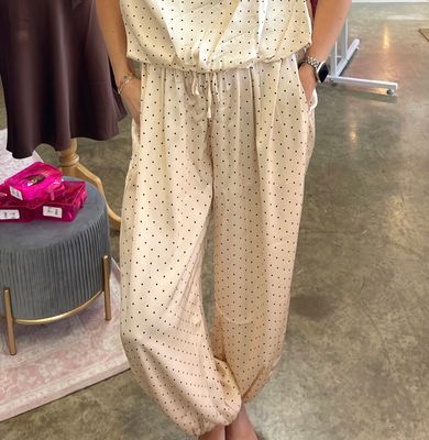 POLKA DOT ELASTIC PANTS