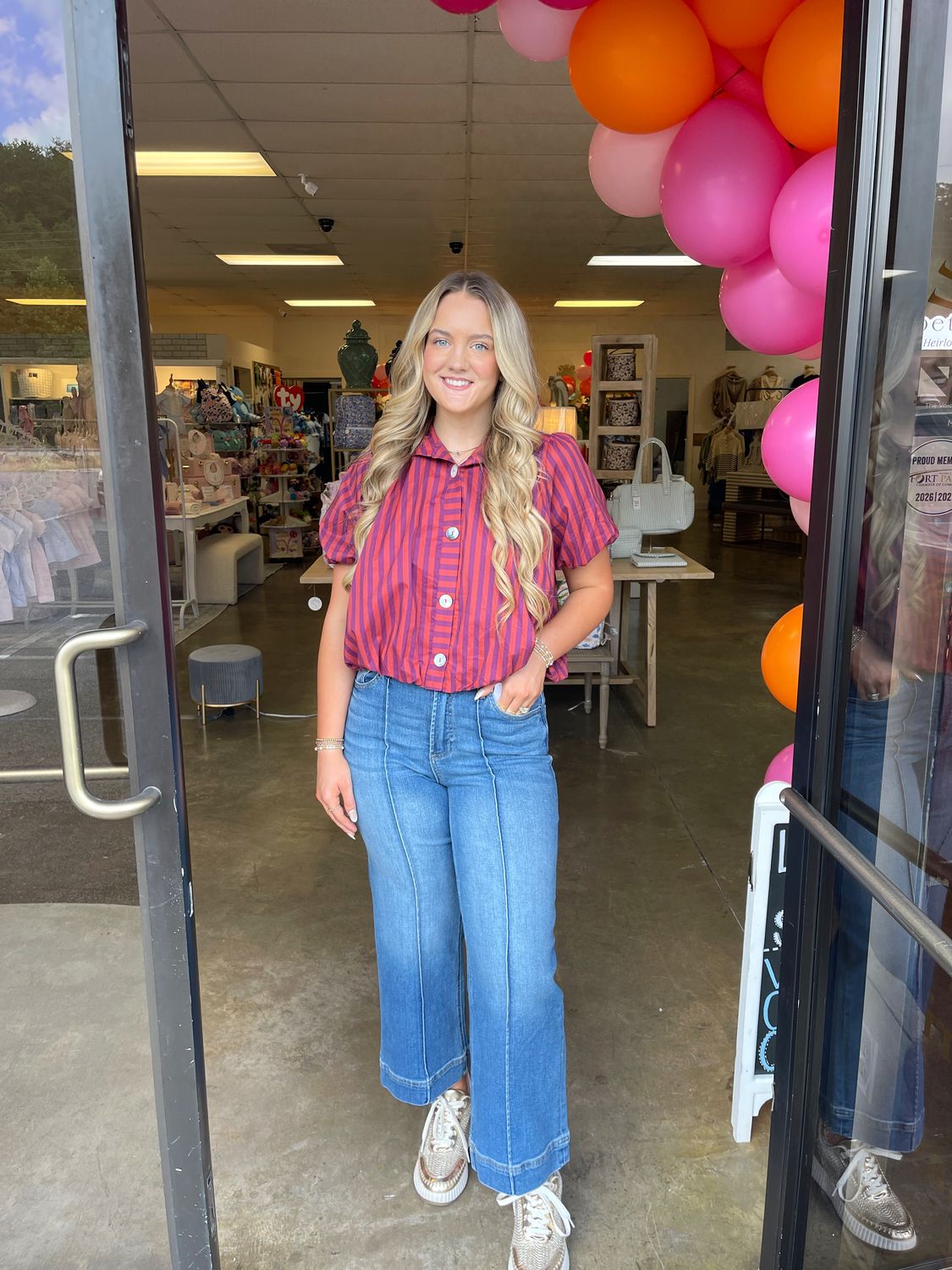 PLUM STRIPE TOP