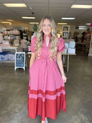 STRIPE & POLKA DOT DRESS