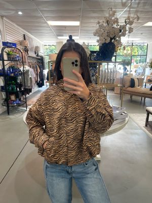 ANIMAL PRINT CAMEL JACKET