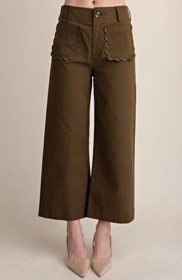 SCALLOP DETAIL POCKET PANT