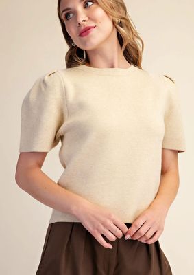 BEIGE SWEATER TEE