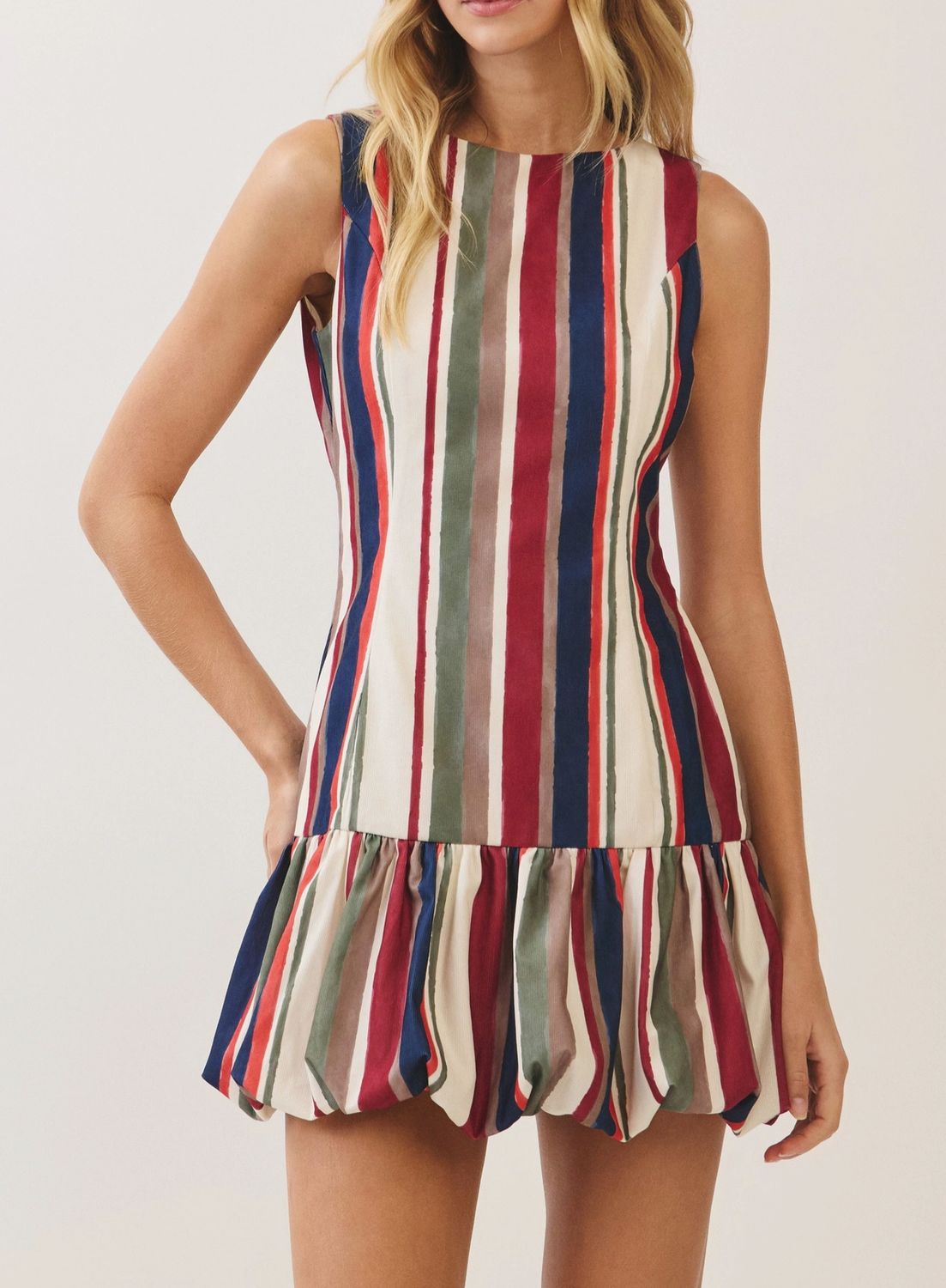 CREAM STRIPED DRESS