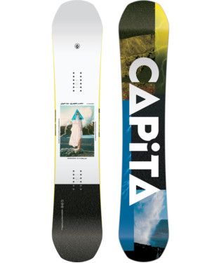 CAPITA MENS D.O.A. SNOWBOARD 24, Color: WHITE/BLACK, Size: 148