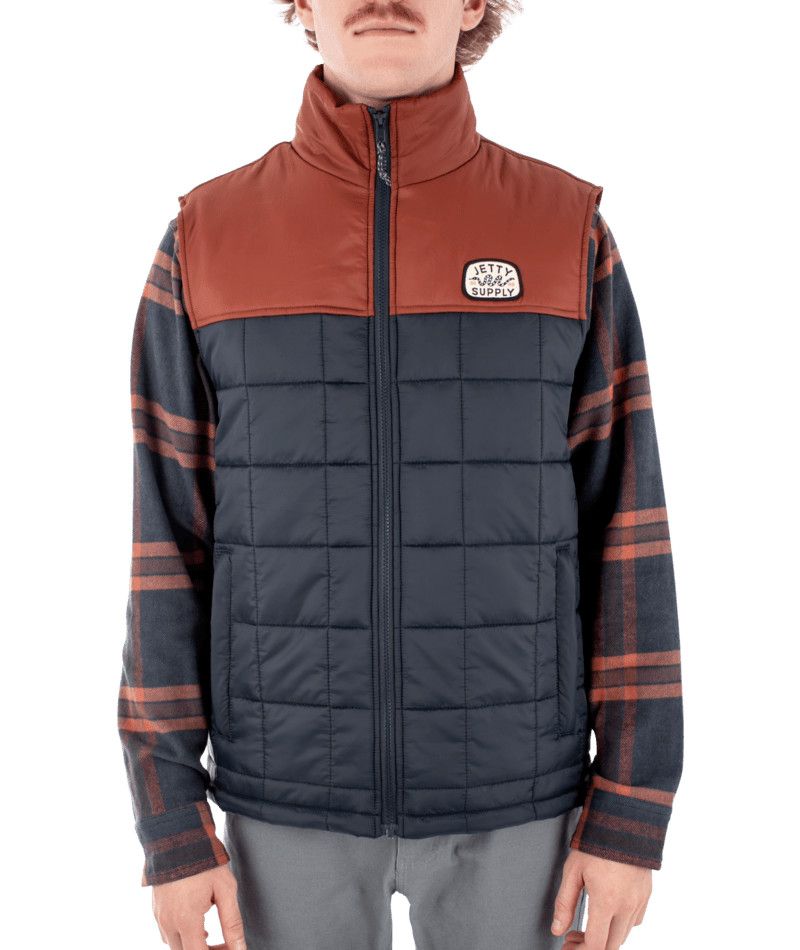 JETTY MENS TERRACE VEST 24, Color: NAVY, Size: SMALL