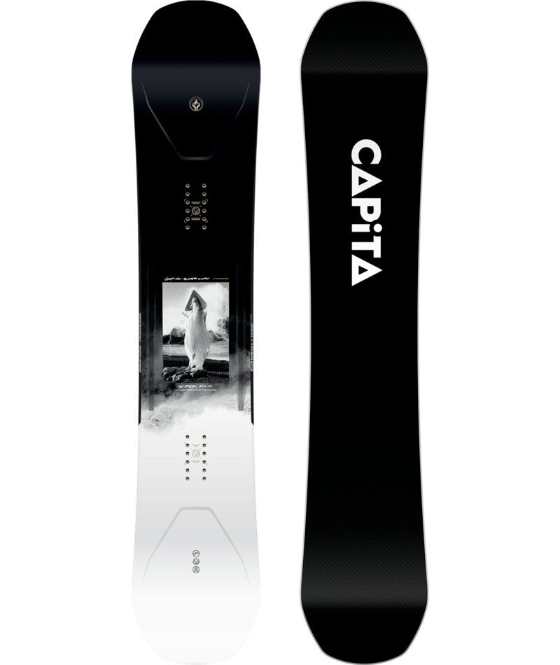 CAPITA MENS SUPER D.O.A. WIDE SNOWBOARD 24, Color: BLACK/WHITE, Size: 163W