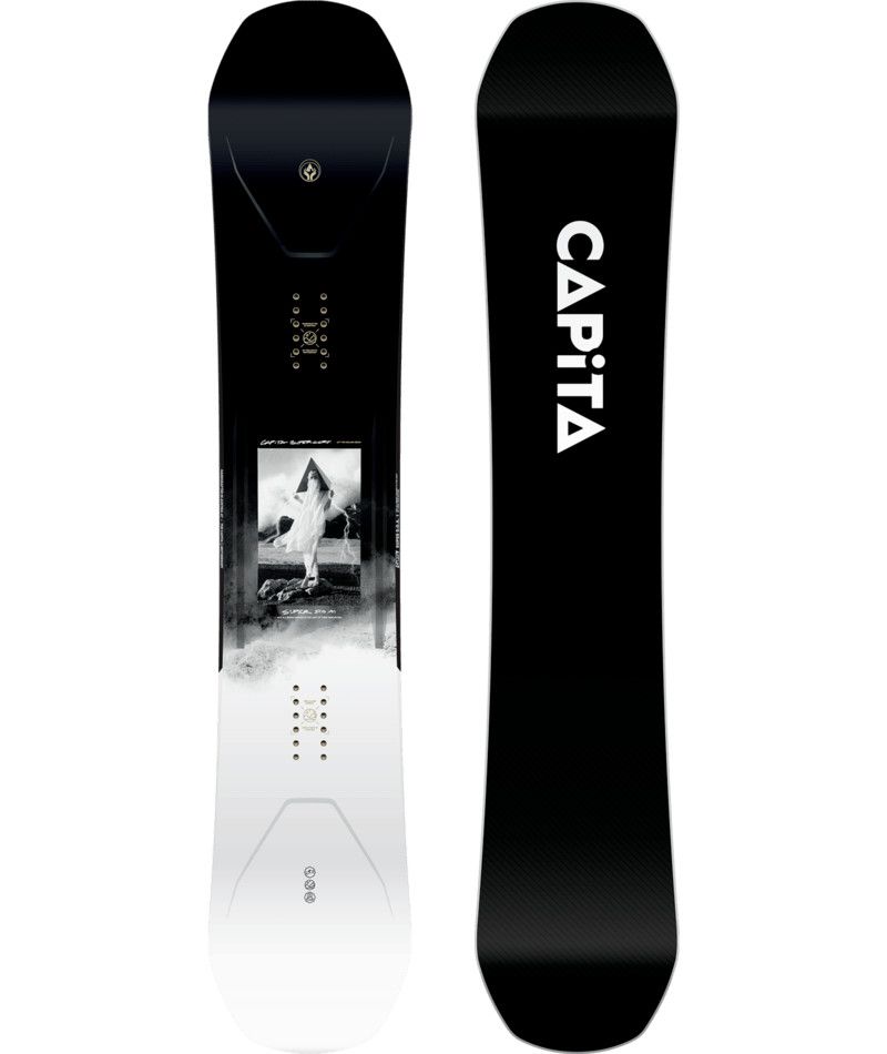 CAPITA MENS SUPER D.O.A. SNOWBOARD 24, Color: BLACK/WHITE, Size: 156