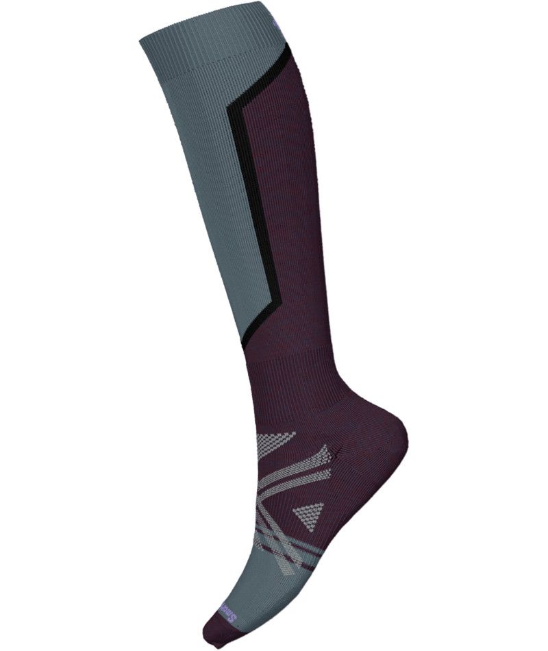 SMARTWOOL MENS SKI FULL CUSHION OTC SOCKS 24, Color: PURPLE IRIS, Size: MEDIUM