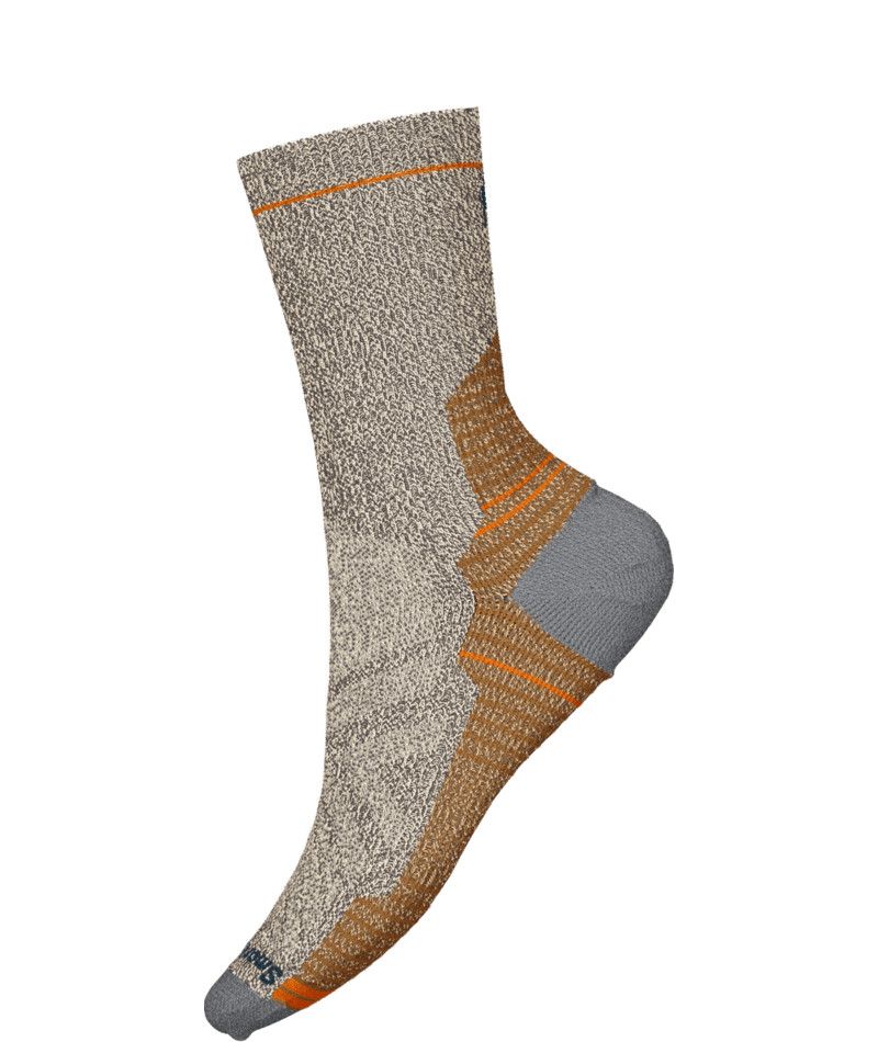 SMARTWOOL MENS HIKE LIGHT CUSHION MID CREW SOCKS 24, Color: TAUPE-NATURAL MARL, Size: MEDIUM