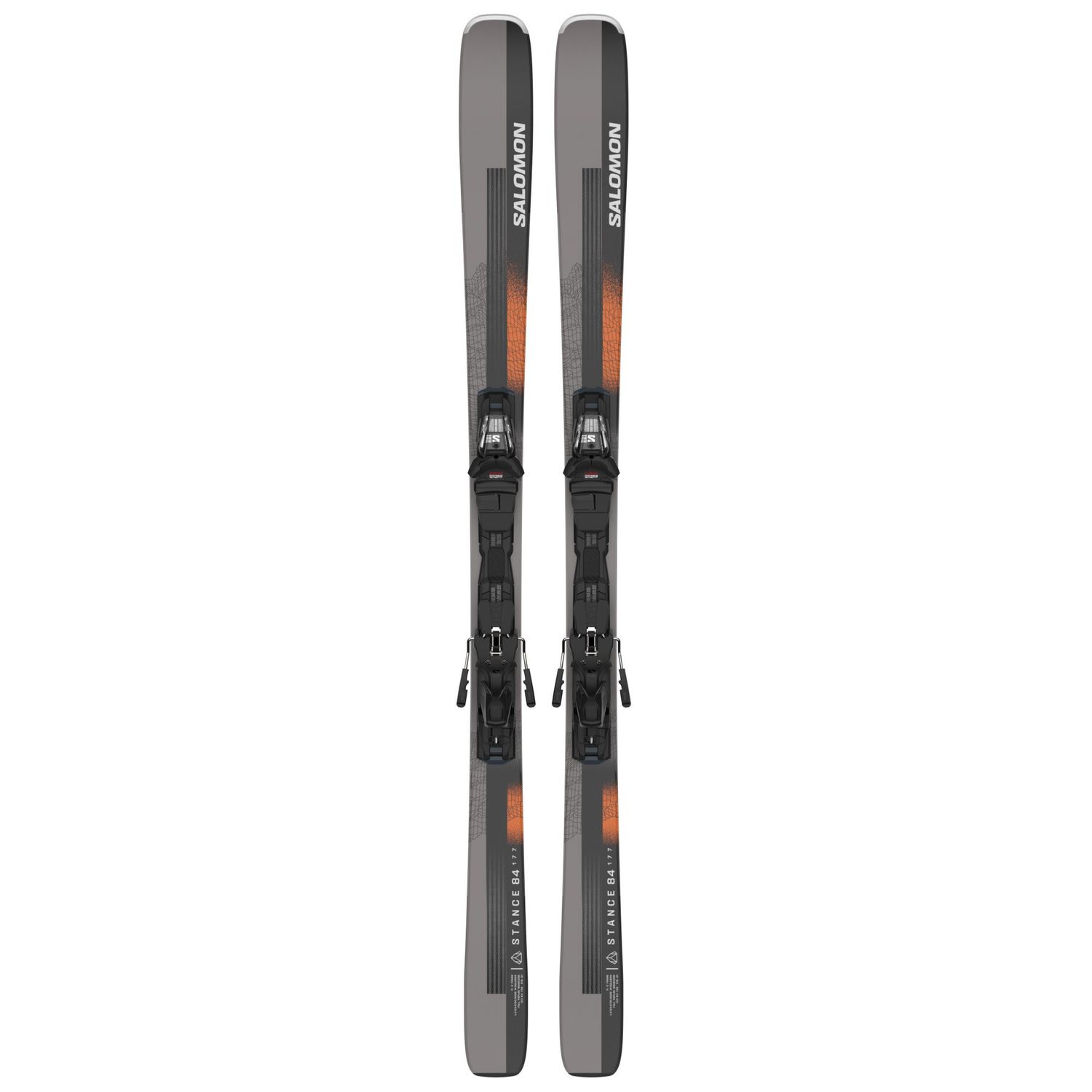 SALOMON UNISEX E STANCE 84 + M12 GW F90 B DOWNHILL SKIS 24