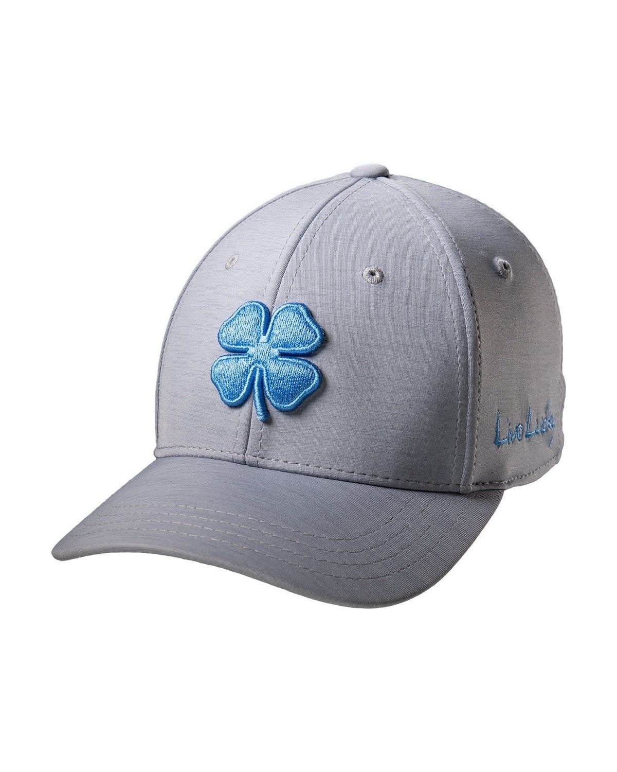 BLACK CLOVER MENS BRAVO 7 HAT 23, Color: AZURE CLOVER/GREY, Size: L/XL