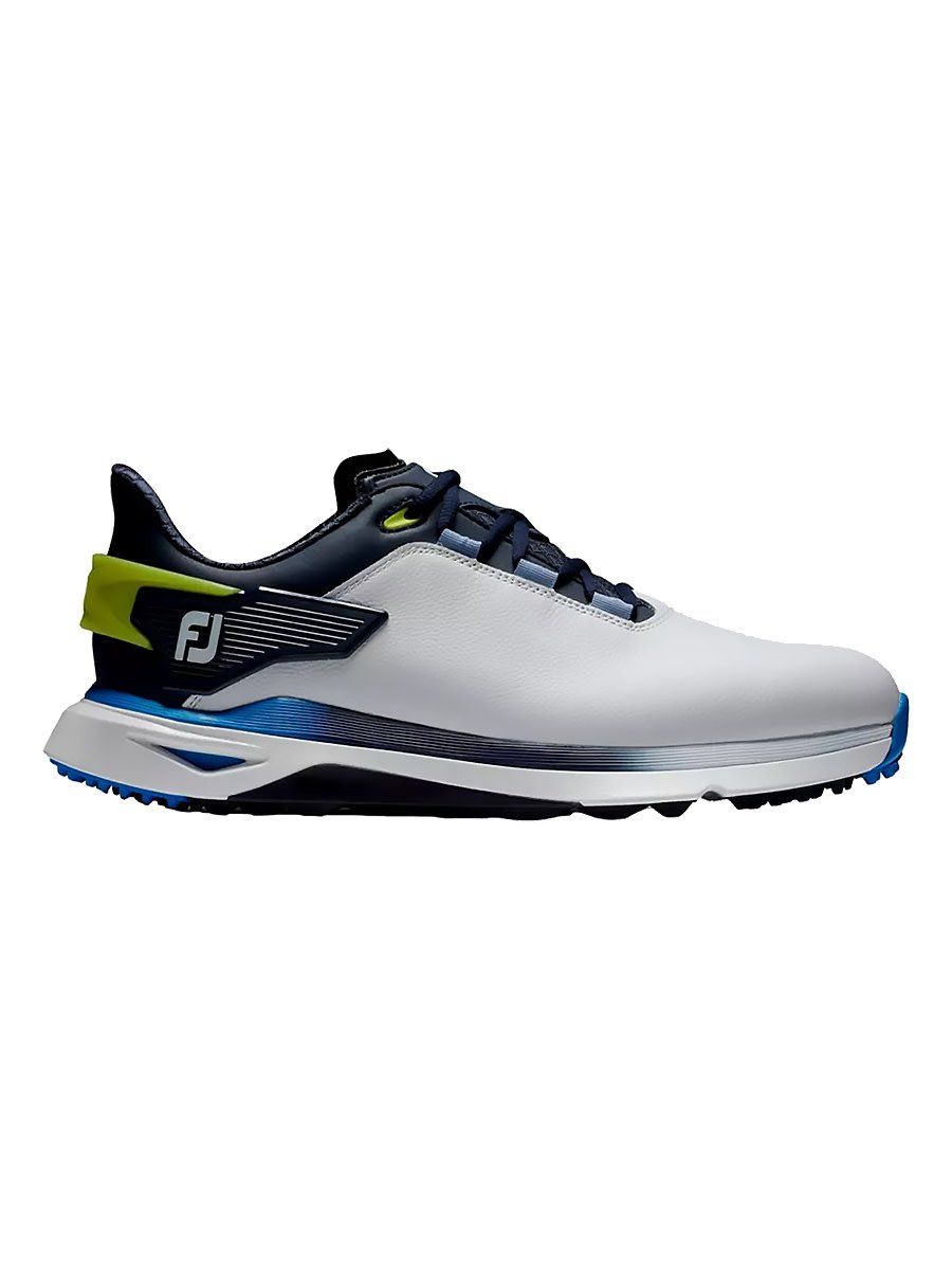 FOOTJOY MENS PROSLX SPIKELESS LACED GOLF SHOES 24, Color: WHITE/NAVY/BLUE, Size: 9