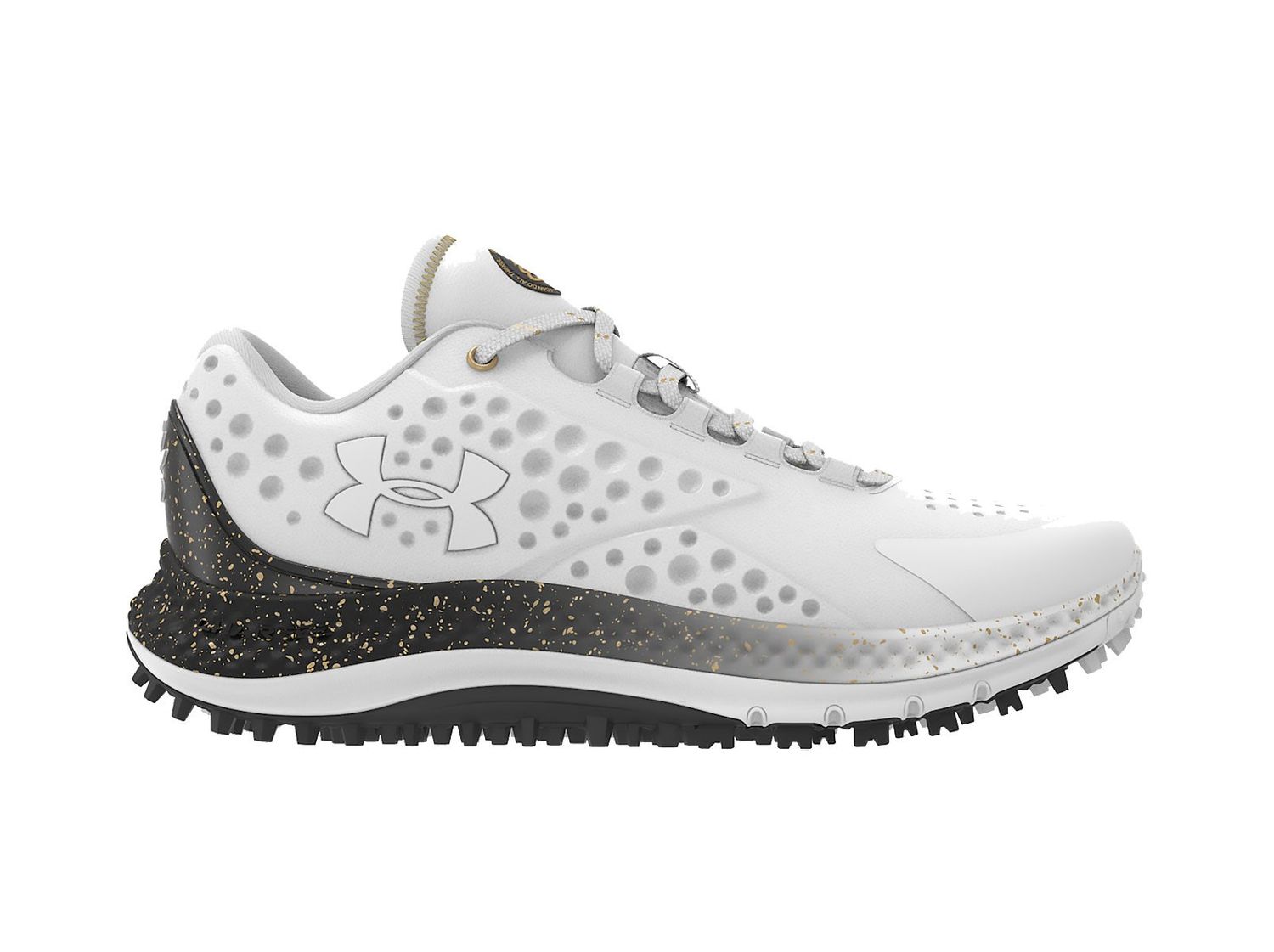 UNDER ARMOUR MENS CURRY 1 SPIKELESS GOLF SHOES 24, Color: WHITE/ACCENT, Size: 9