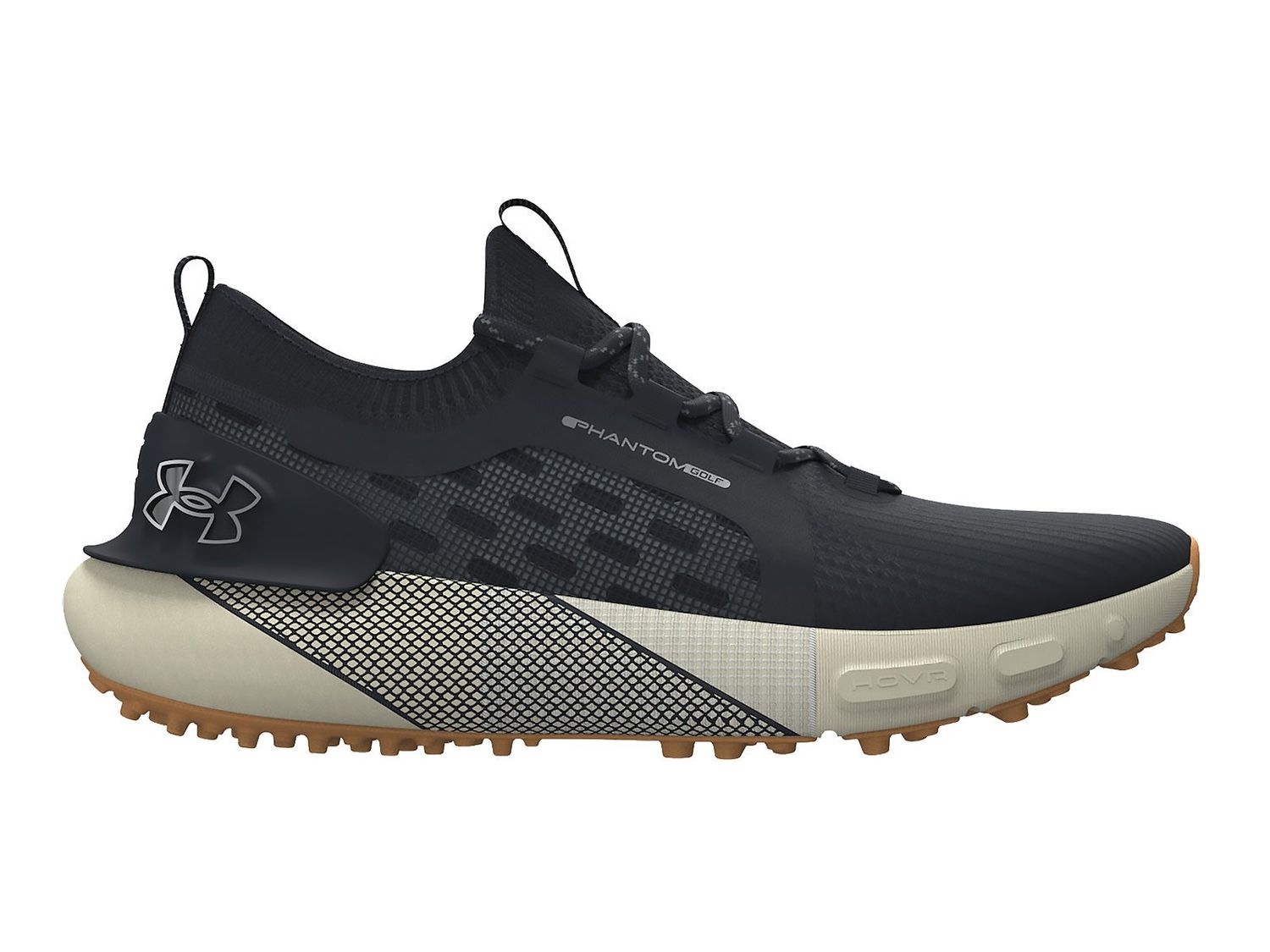 UNDER ARMOUR MENS PHANTOM SPIKELESS GOLF SHOES 24, Color: BLACK/ACCENT, Size: 9