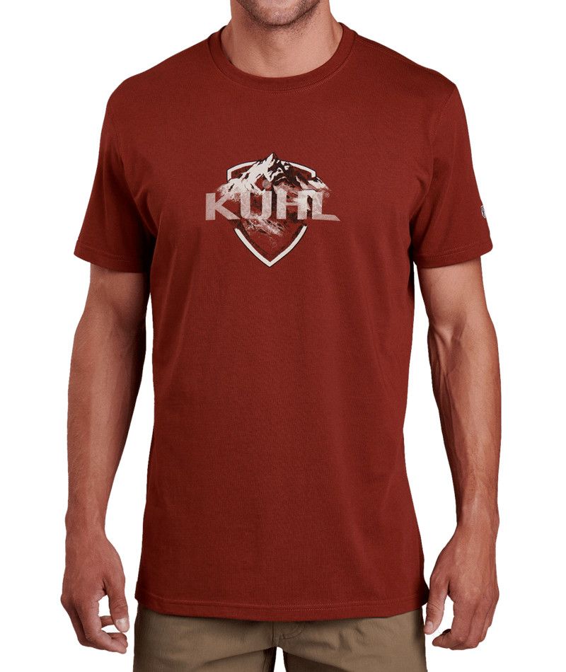 MAIN IMAGE OF KUHL MENS BORN IN THE MOUNTAINS SHORT SLEEVE SHIRT IN SUNDRIED TOMATO SMALL