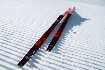 Cross-country skis for smooth gliding and control, designed for optimal performance and comfort.