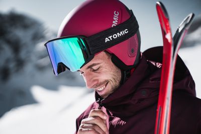 Ski helmet with adjustable fit, padded interior, and durable outer shell for safety and comfort on the slopes.