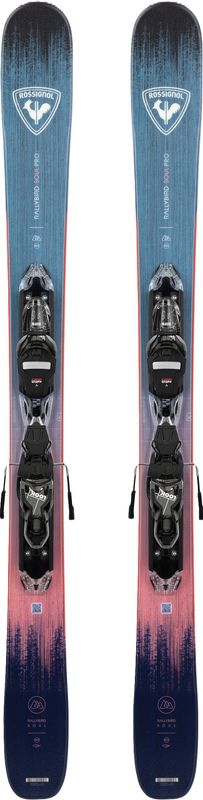 SKI TOPSHEET VIEW OF ROSSIGNOL WOMENS RALLYBIRD SOUL PRO W W/XP10 GW DOWNHILL SKIS WITH WOODCORE