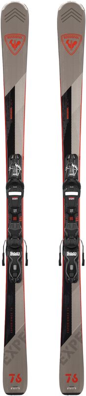 SKI TOPSHEET VIEW OF ROSSIGNOL MENS EXPERIENCE 76 W/XP10 GW DOWNHILL SKIS WITH POPLAR WOODCORE