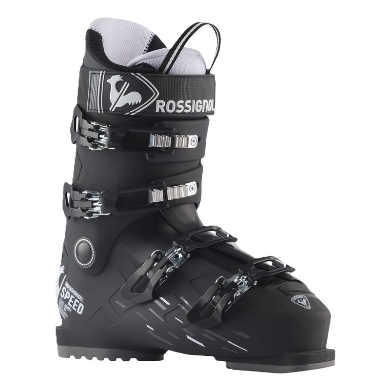 FRONT VIEW OF ROSSIGNOL MENS SPEED 80 HV+ DOWNHILL SKI BOOT WITH CUSTOM COMFORT LINING