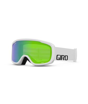 MAIN VIEW OF GIRO UNISEX ROAM GOGGLES IN WHITE WORDMARK LODEN GREEN/YELLOW