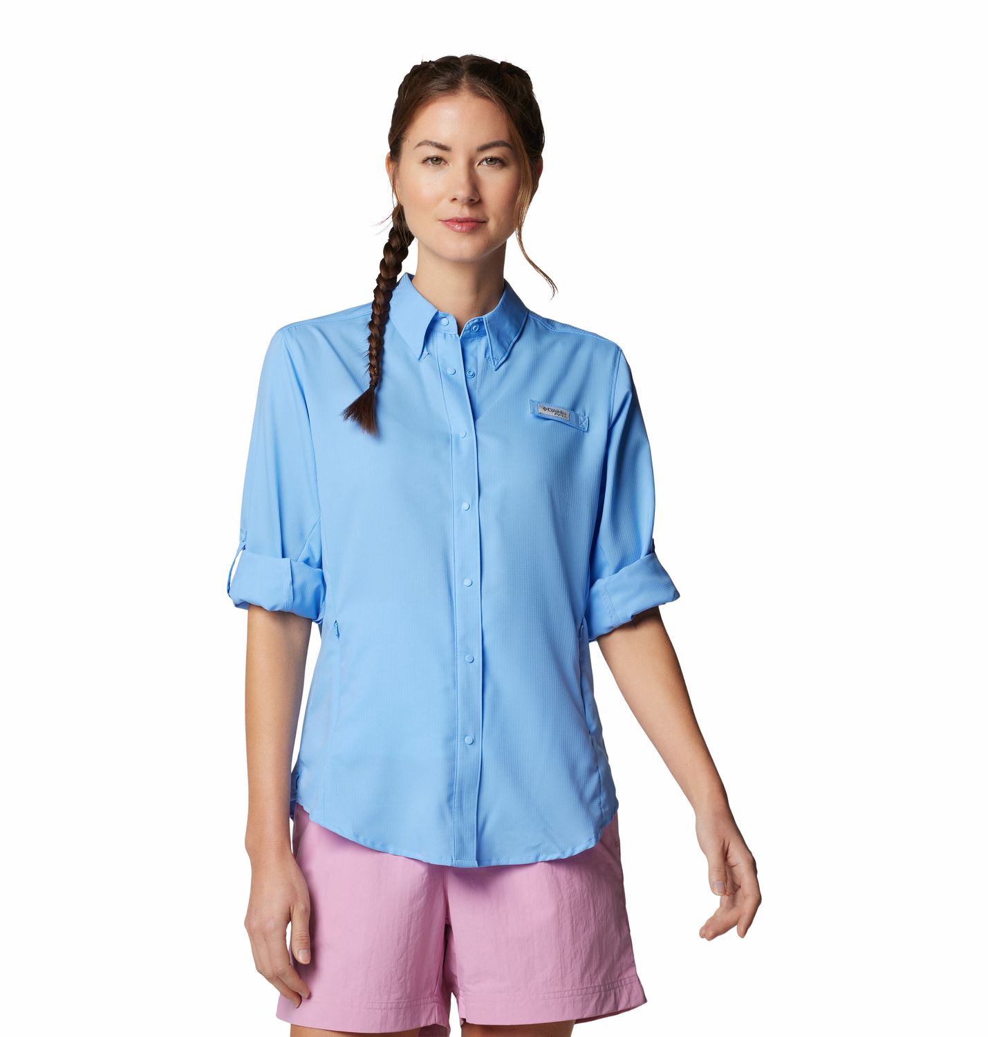 COLUMBIA WOMENS TAMIAMI II LONG SLEEVE SHIRT 24, Color: WHITE CAP, Size: XS