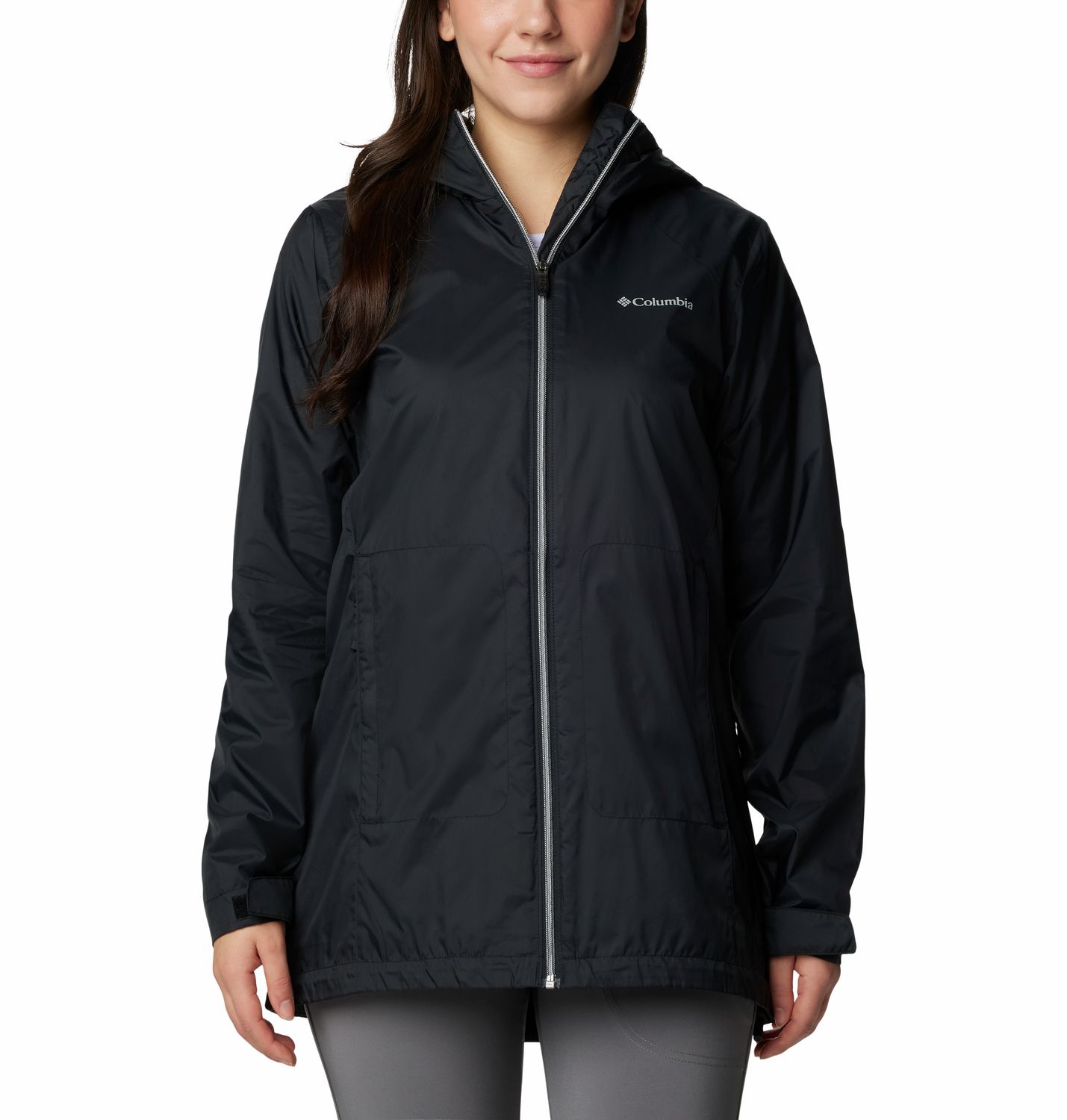 MAIN IMAGE OF COLUMBIA WOMENS SWITCHBACK LINED LONG SOFTSHELL JACKET IN BLACK SMALL