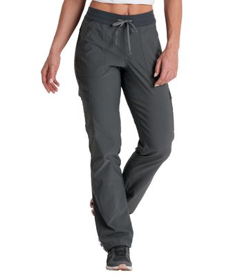 FRONT VIEW OF KUHL WOMENS TREKR STRAIGHT PANT WITH ABRASION RESISTANCE AND MOISTURE WICKING