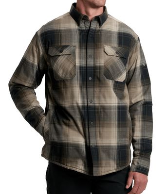 FRONT VIEW OF KUHL MENS JOYRYDR LONG SLEEVE SHIRT IN SAND STORM