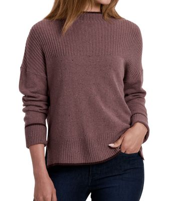 FRONT VIEW OF KUHL WOMENS DOLOMITI SWEATER IN ALPENROSE