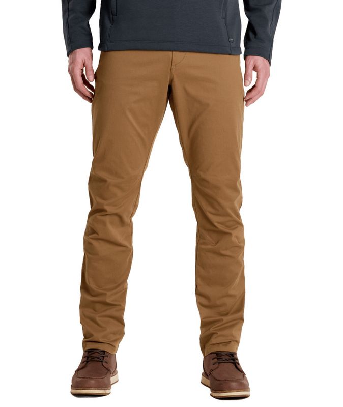 FRONT VIEW OF KUHL MENS RYDR LITE KLASSIK PANT IN GRAIN