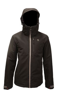 FRONT VIEW OF TURBINE MENS BREAKER WINTER JACKET IN BLACK