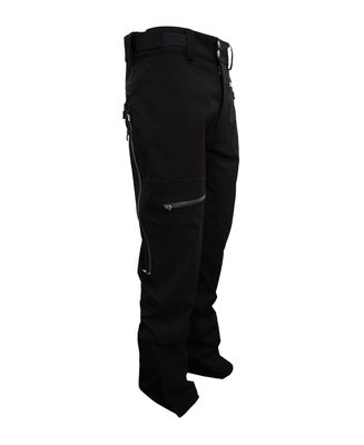 FRONT VIEW OF TURBINE MENS ARGONAUT SNOWPANT IN BLACK