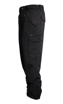 FRONT VIEW OF TURBINE MENS FDGB INSULATED SNOWPANT IN BLACK