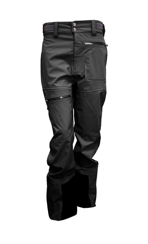 FRONT VIEW OF TURBINE WOMENS PRODIGY SNOWPANT IN BLACK