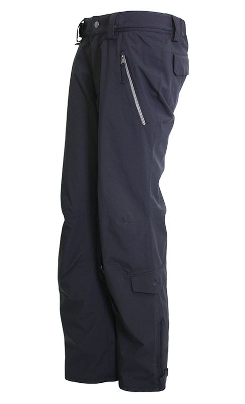 FRONT VIEW OF TURBINE WOMENS SIREN SNOWPANT IN BLACK