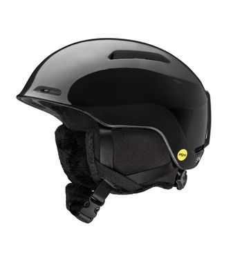 FRONT VIEW OF SMITH YOUTH GLIDE JR. MIPS HELMET IN BLACK