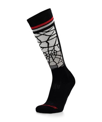 FRONT VIEW OF SPYDER MENS SWEEP SKI SOCKS IN BLACK