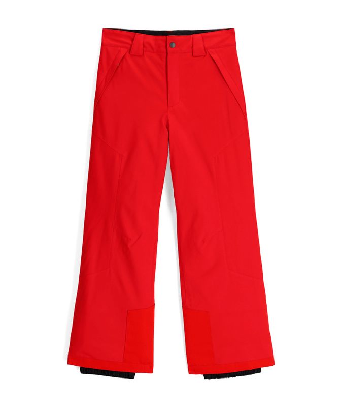 FRONT VIEW OF SPYDER YOUTH BOYS POWER SNOWPANT IN VOLCANO