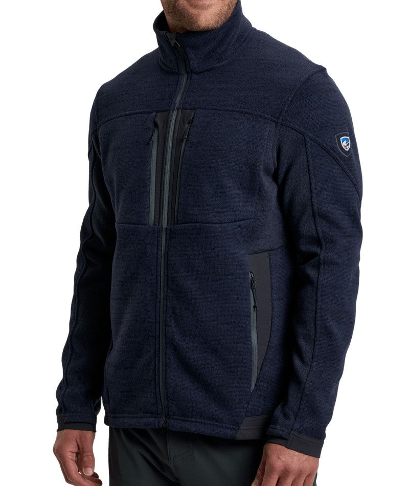 KUHL MENS AKTIVATOR FLEECE FULL ZIP SWEATER 26, Color: MUTINY BLUE, Size: MEDIUM