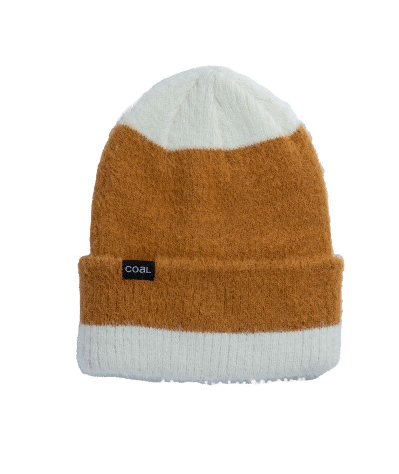 MAIN IMAGE OF COAL UNISEX THE SOLSTICE WINTER HAT IN BURNT ORANGE/OFF WHITE O/S WITH TALL FIT
