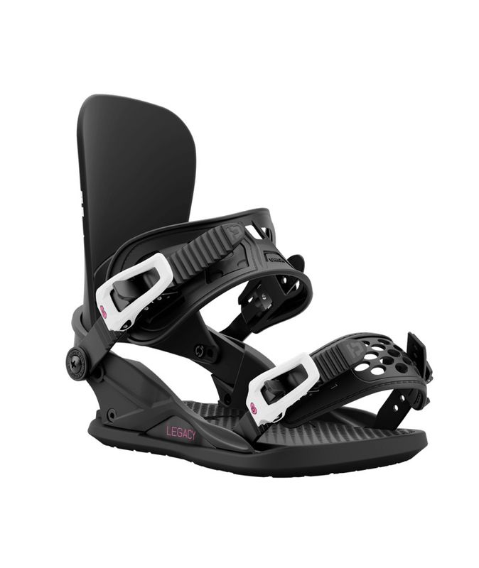 FRONT VIEW OF UNION WOMENS LEGACY SNOWBOARD BINDING IN JIB GURL